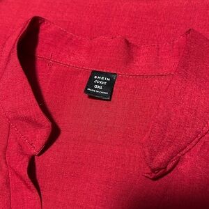 SHEIN Ladies Bold Red Casual Shirt